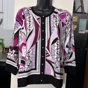 3/4 Length Sleeve Snap Down Sweater By White HOUSE BLACK MARKET